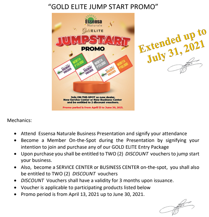 GOLD ELITE JUMP START PROMO